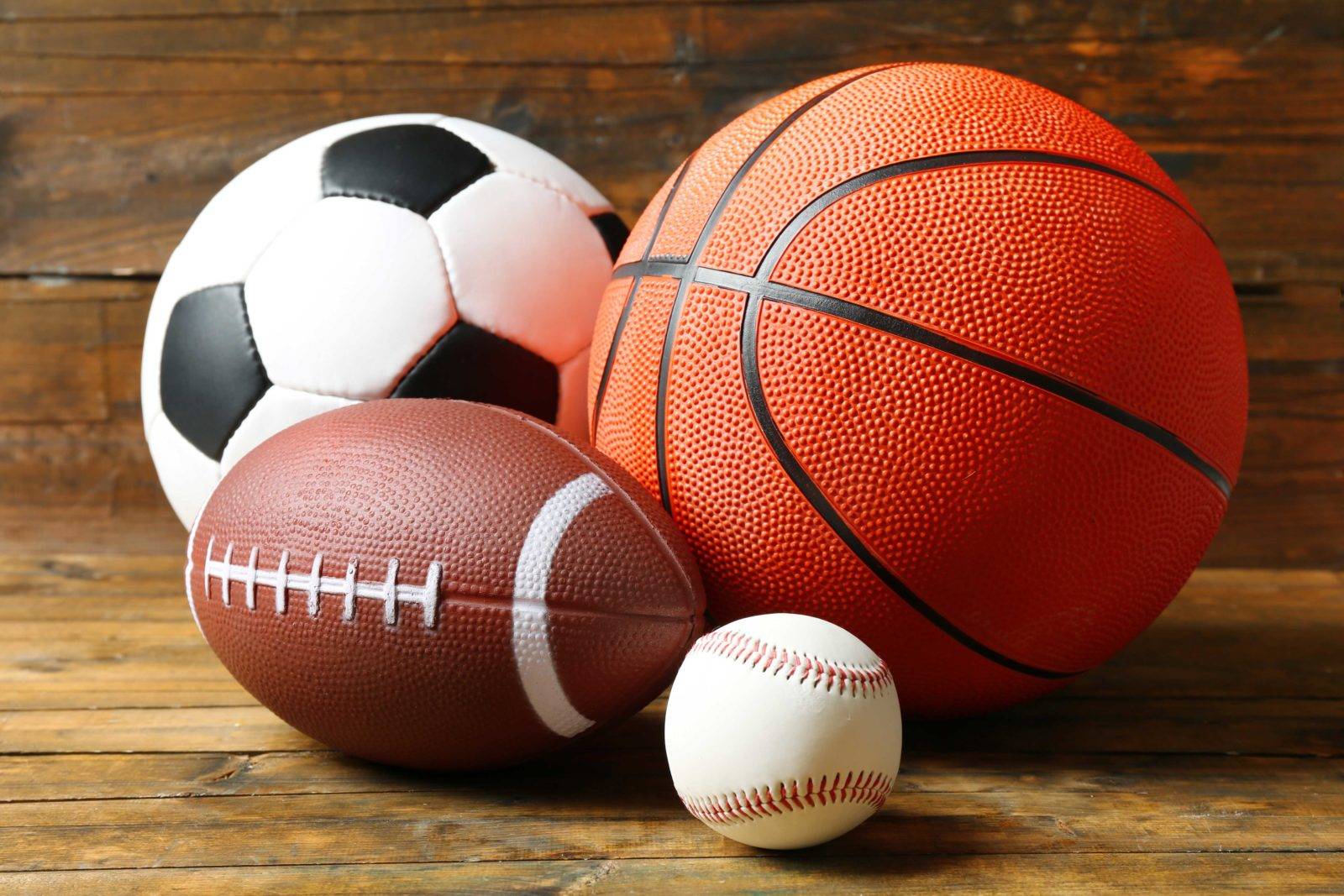 Football, Soccer, Basketball & Tennis Balls